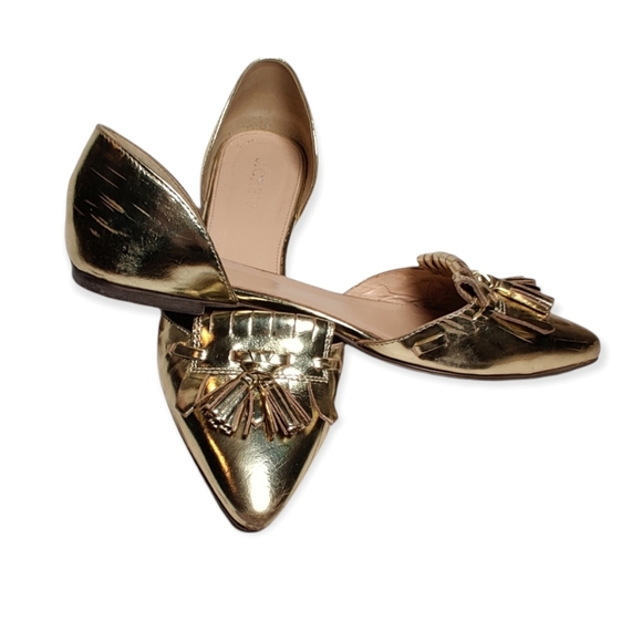 J.Crew Mirror Metallic D'orsay Loafer Flats - Picture 6 of 7